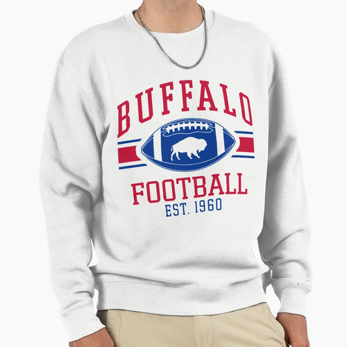 Buffalo Football Est 1960 Sweatshirt - Custom Art Print for Adults - T-Shirt, Sweatshirt, Hoodie