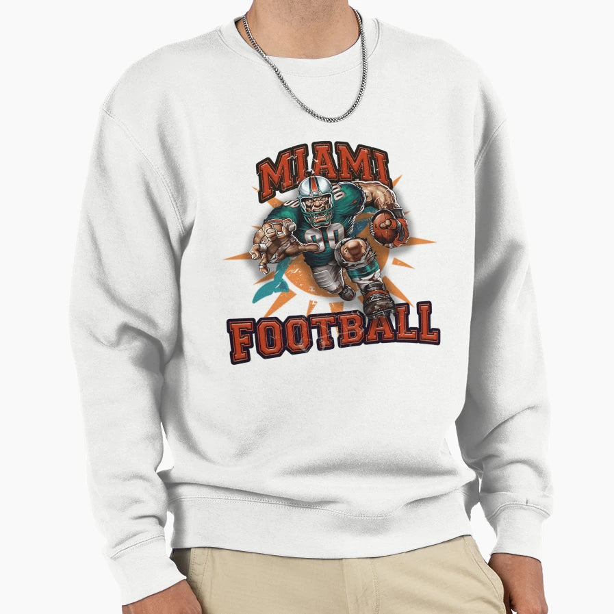 Miami Football Sweatshirt - Fun Novelty Design Unisex - T-Shirt, Sweatshirt, Hoodie