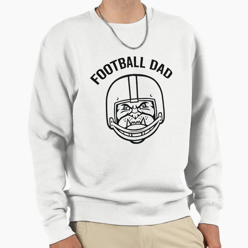 Bulldog American Football Dad Helmet Sweatshirt - Fun Novelty Design Unisex - T-Shirt, Sweatshirt, Hoodie