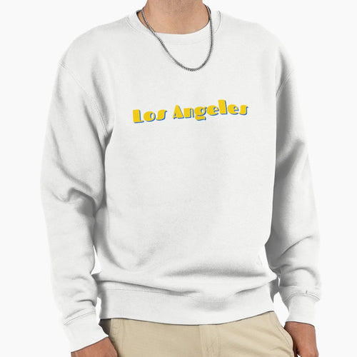 Los Angeles Blue And Gold Text Sweatshirt - Unique Graphic Unisex - T-Shirt, Sweatshirt, Hoodie