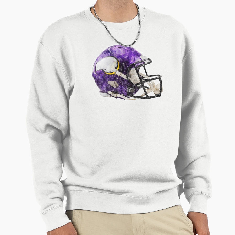 Minnesota Vikings Watercolor Sweatshirt - Casual Everyday Wear Men Women - T-Shirt, Sweatshirt, Hoodie