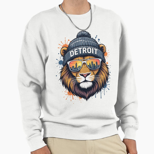 Detroit Lion Sweatshirt - Unique Graphic Unisex - T-Shirt, Sweatshirt, Hoodie