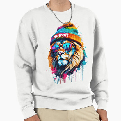 Detroit Lion Sweatshirt - Custom Art Print for Adults - T-Shirt, Sweatshirt, Hoodie