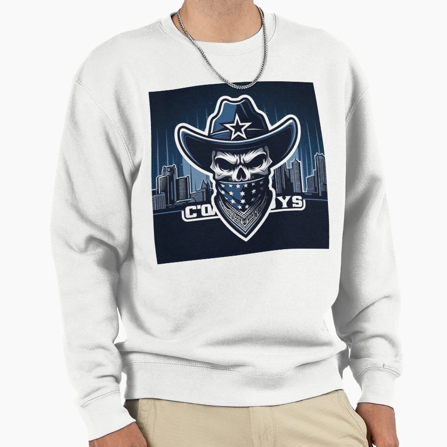 Rebel Rider Skull Cowboy Collection Sweatshirt - Aesthetic Graphic Unisex - T-Shirt, Sweatshirt, Hoodie