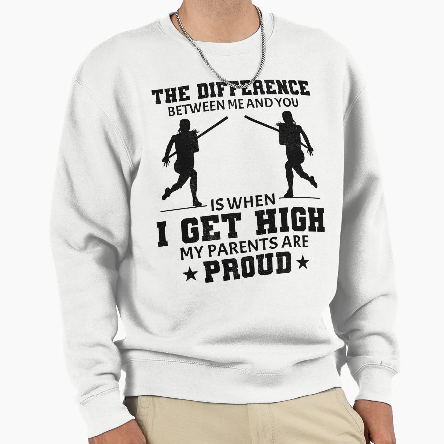 Pole Vault Vaulting Jumping High Sweatshirt - Trendy Graphic Men Women - T-Shirt, Sweatshirt, Hoodie