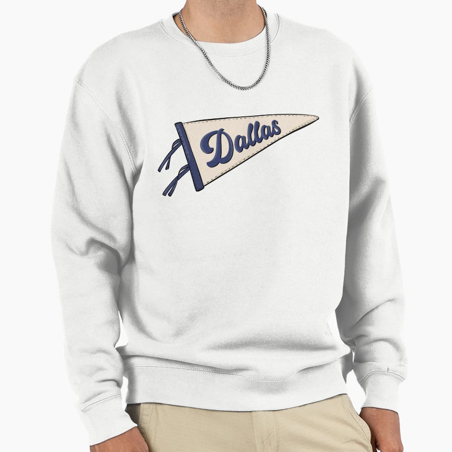Dallas Pennant Flag Sweatshirt - Custom Art Print Men Women - T-Shirt, Sweatshirt, Hoodie