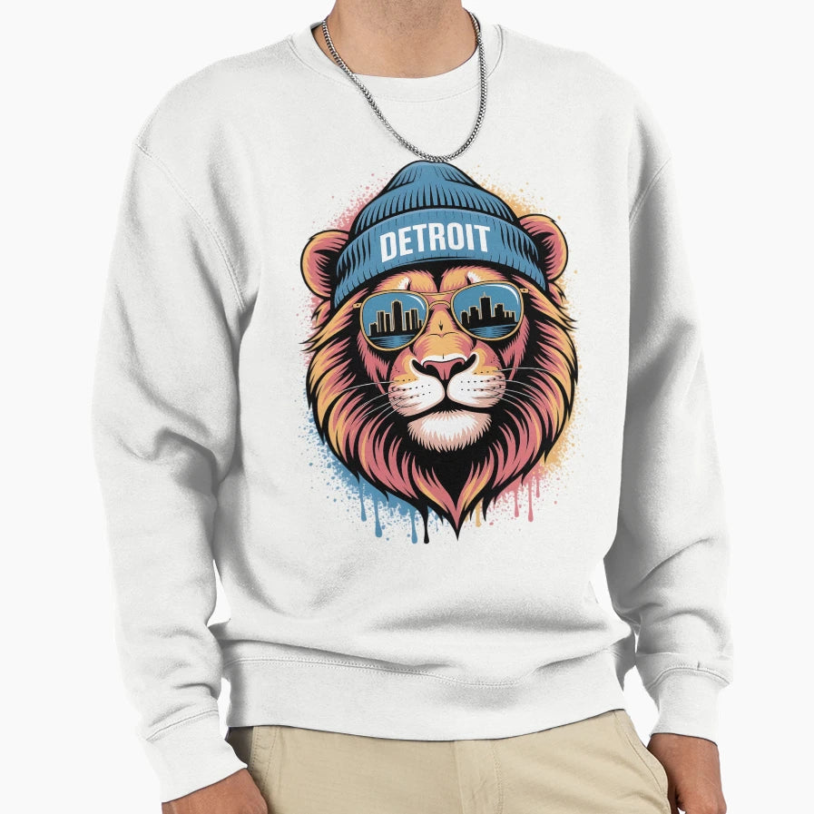 Detroit Lion Sweatshirt - Trendy Graphic for Adults - T-Shirt, Sweatshirt, Hoodie