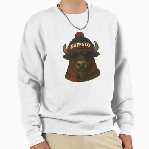Buffalo Bison Beanie Scarf T-Shirt - Streetwear Style for Adults - T-Shirt, Sweatshirt, Hoodie