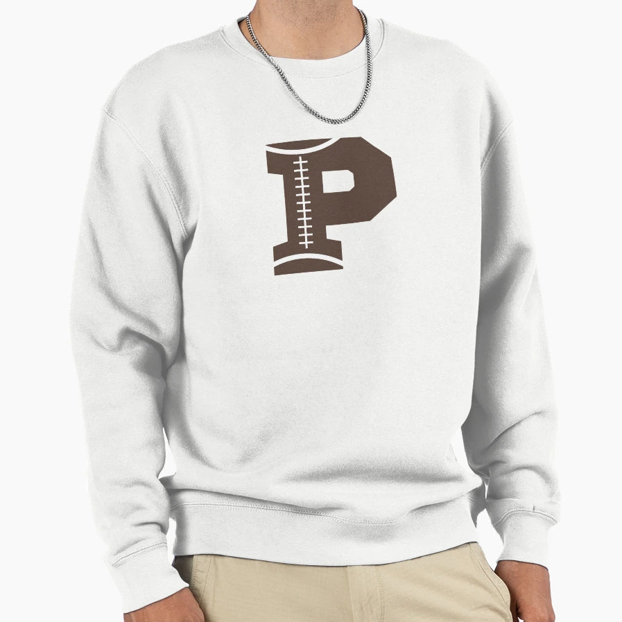 Personalized Football Initial P Sweatshirt - Custom Art Print for Adults - T-Shirt, Sweatshirt, Hoodie