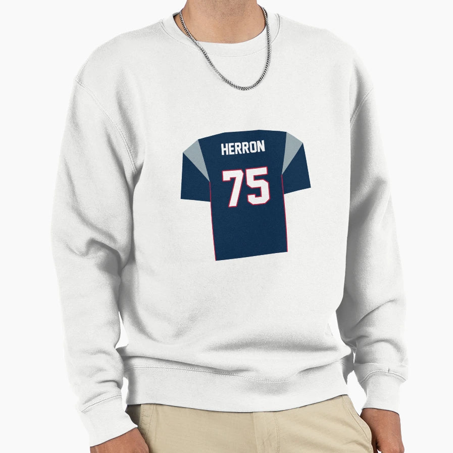 Justin Herron Patriots Jersey Sweatshirt - Aesthetic Graphic Men Women - T-Shirt, Sweatshirt, Hoodie