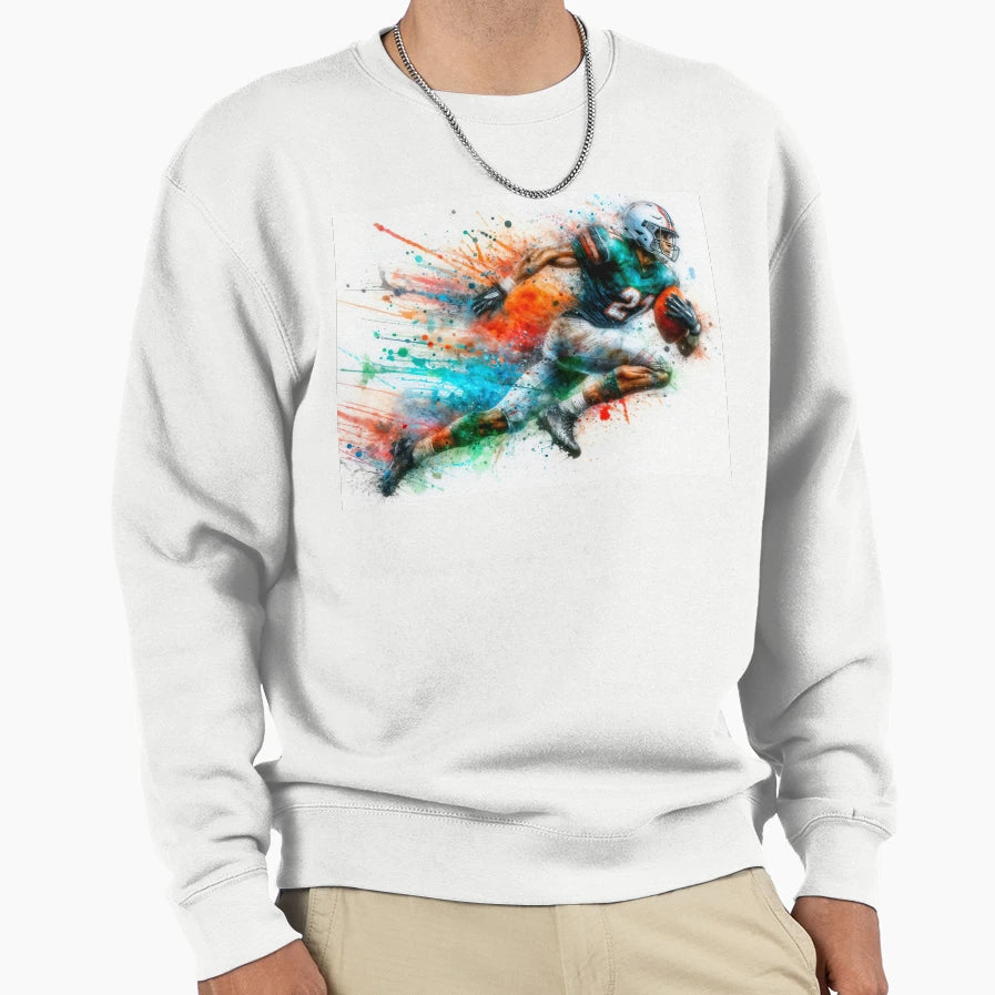 Dynamic Footballer Action Sweatshirt - Fun Novelty Design Unisex - T-Shirt, Sweatshirt, Hoodie