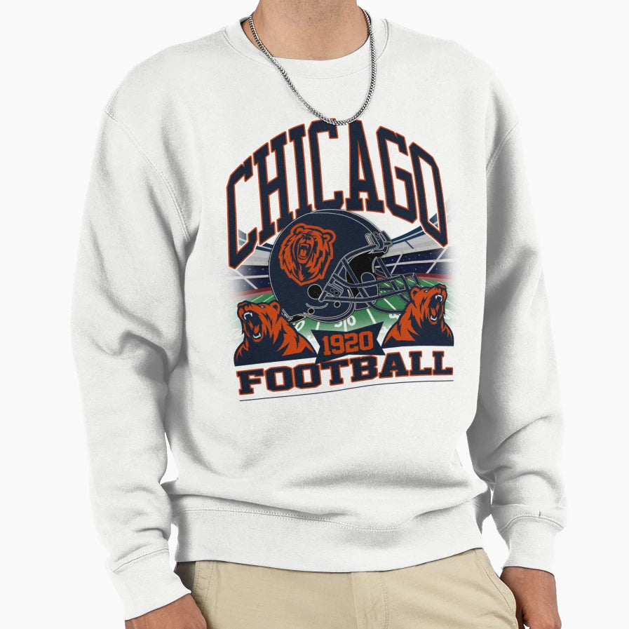 Chicago Football Gridiron Legacy Cub Sweatshirt - Custom Art Print Unisex - T-Shirt, Sweatshirt, Hoodie