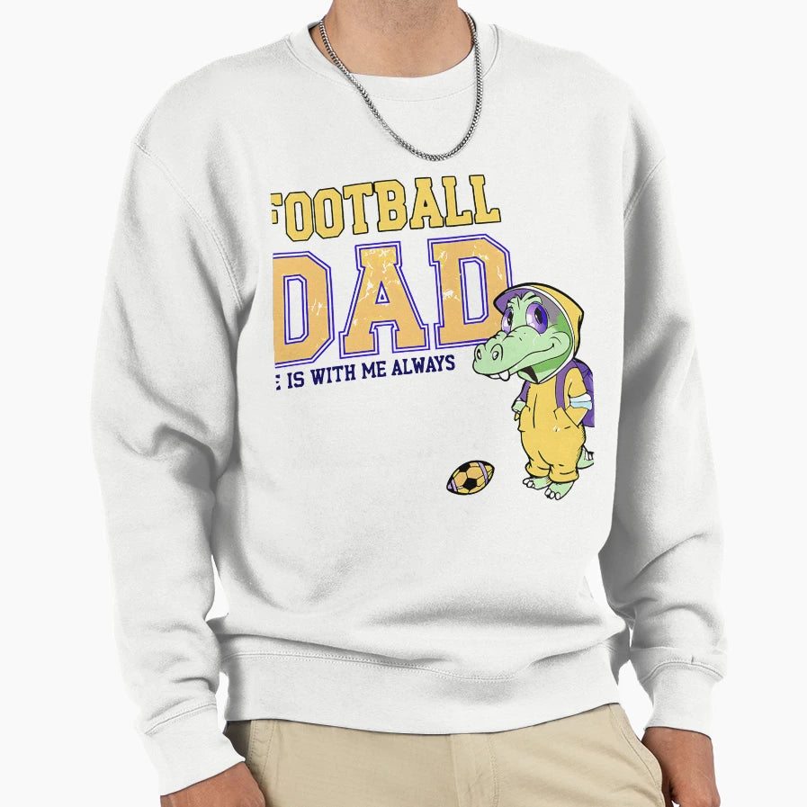 Alligator Football Dad Gift Sweatshirt - Fun Novelty Design for Adults - T-Shirt, Sweatshirt, Hoodie
