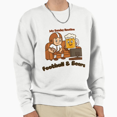 Cleveland Browns My Sunday Routine Sweatshirt - Unique Graphic for Adults - T-Shirt, Sweatshirt, Hoodie