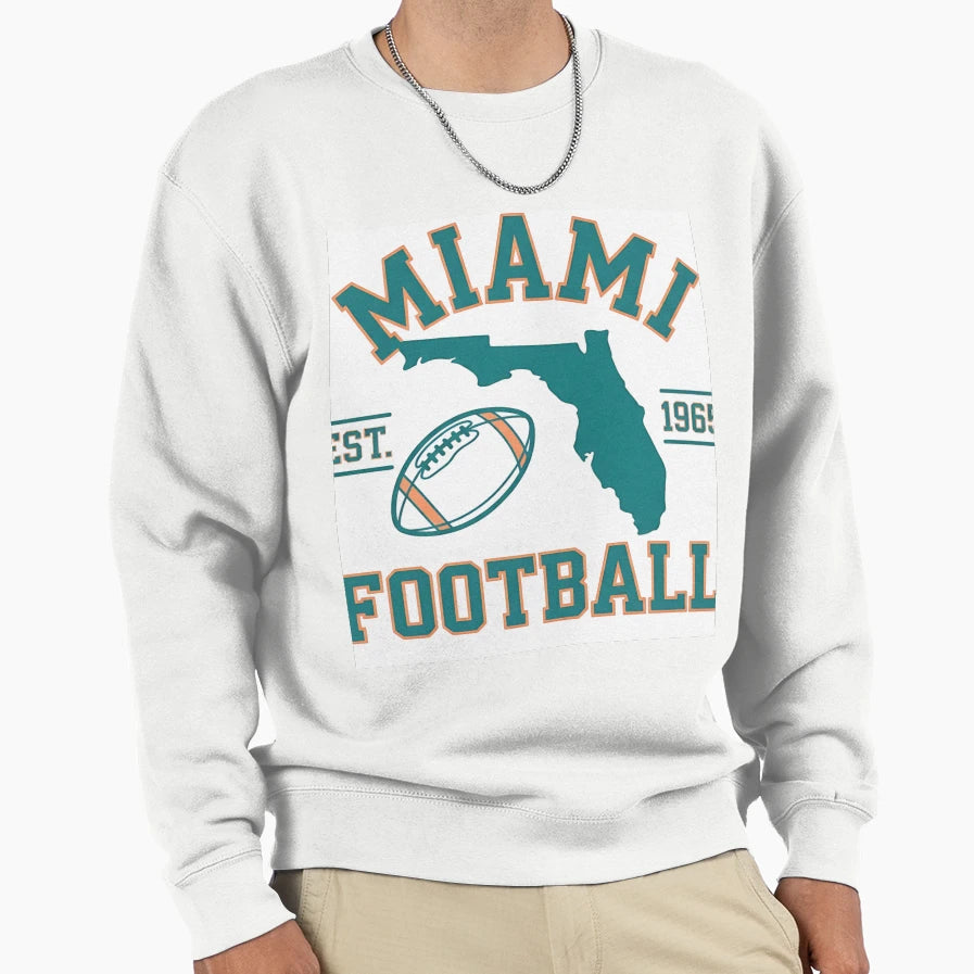 Miami Dolphins Sweatshirt - Novelty Apparel for Adults - T-Shirt, Sweatshirt, Hoodie