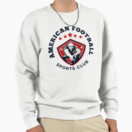 American Football Sports Club Shield Sweatshirt - Minimalist Print Unisex - T-Shirt, Sweatshirt, Hoodie