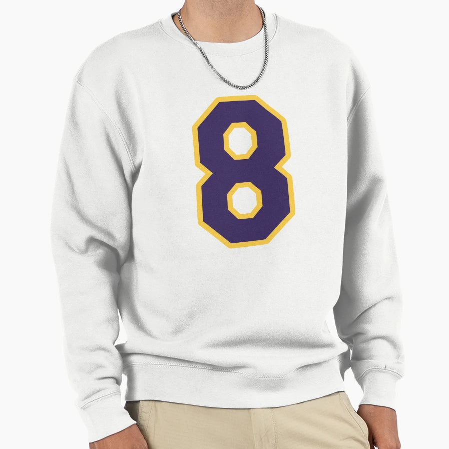 Kobe 8 White Sweatshirt - Casual Everyday Wear Unisex - T-Shirt, Sweatshirt, Hoodie