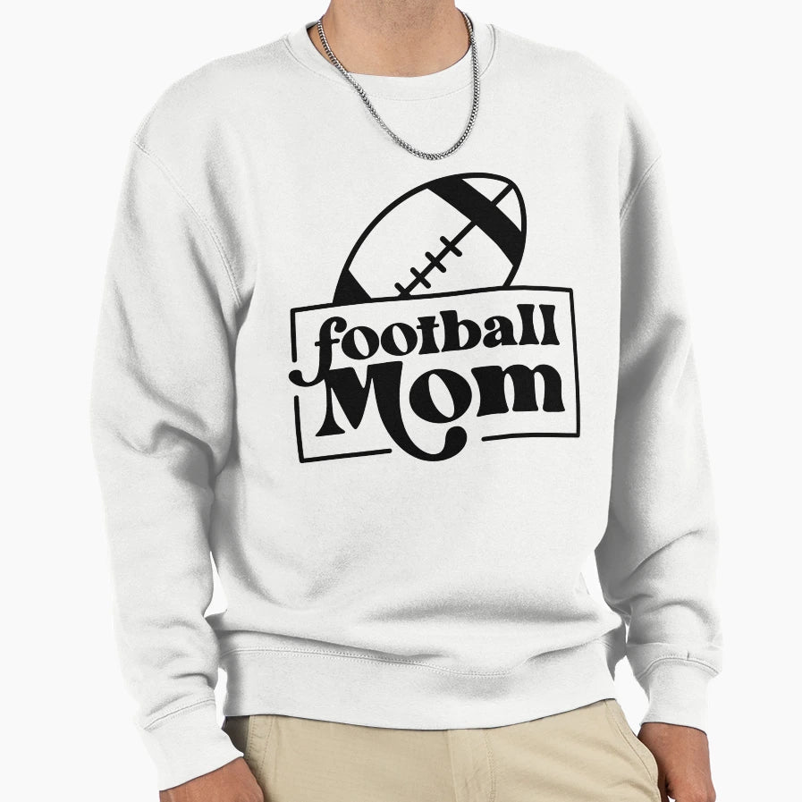 Football Mom Sweatshirt - Minimalist Print Men Women - T-Shirt, Sweatshirt, Hoodie