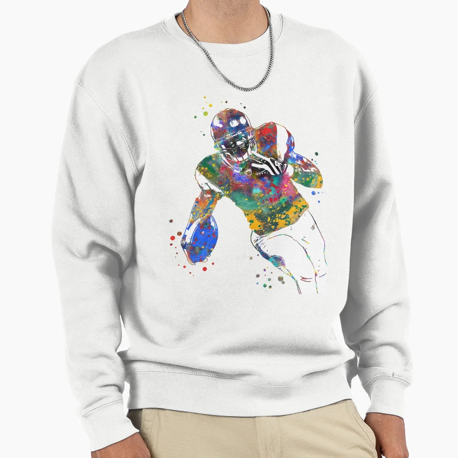 American Football Player Sweatshirt - Novelty Apparel Unisex - T-Shirt, Sweatshirt, Hoodie