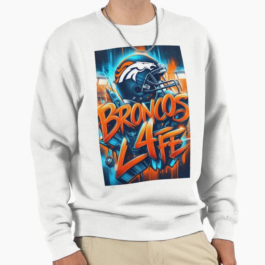 Broncos 4 Life Sweatshirt - Trendy Graphic Unisex - T-Shirt, Sweatshirt, Hoodie