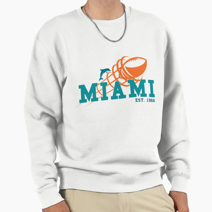 Miami Sports Team Est 1966 Sweatshirt - Streetwear Style for Adults - T-Shirt, Sweatshirt, Hoodie