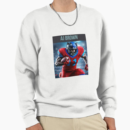 Nfl Aj Brown Sweatshirt - Minimalist Print Men Women - T-Shirt, Sweatshirt, Hoodie