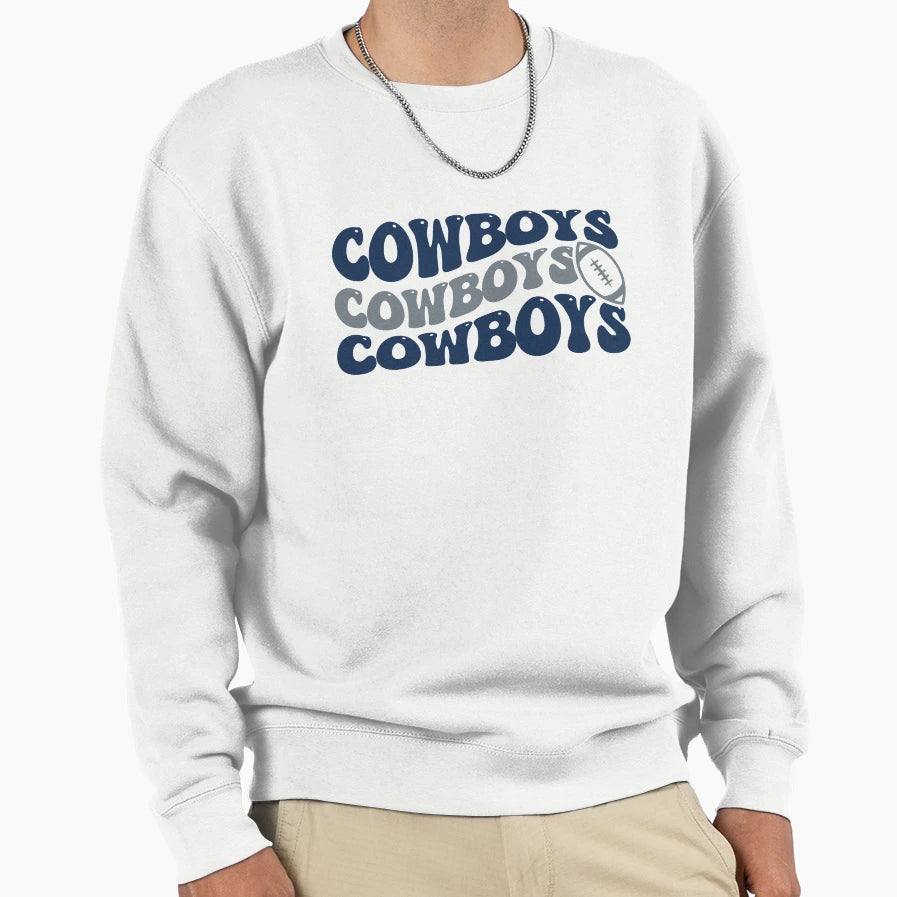 Cowboys Football Sweatshirt - Trendy Graphic Men Women - T-Shirt, Sweatshirt, Hoodie