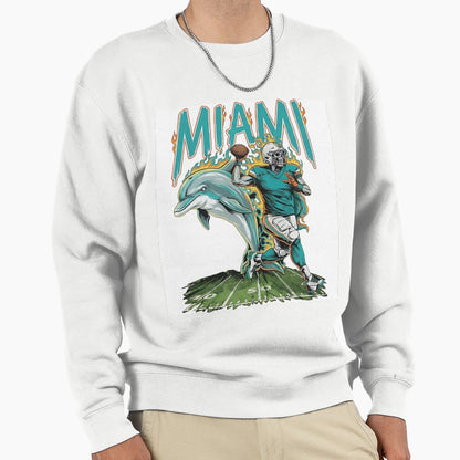 Miami Dolphins Sweatshirt - Minimalist Print Men Women - T-Shirt, Sweatshirt, Hoodie