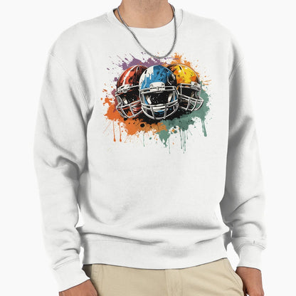 American Football Helmet Grunge Sweatshirt - Custom Art Print for Adults - T-Shirt, Sweatshirt, Hoodie