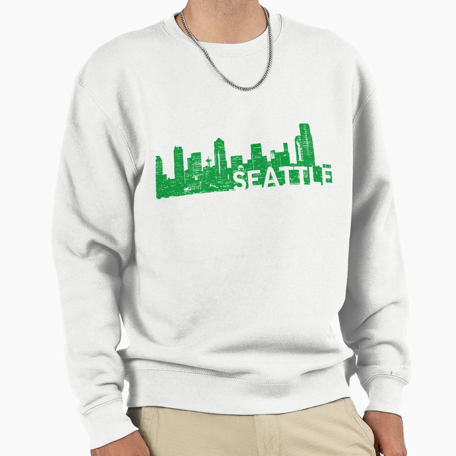 Seattle Emerald City Sweatshirt - Custom Art Print for Adults - T-Shirt, Sweatshirt, Hoodie