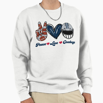 Peace Love Colts Football Team Sweatshirt - Aesthetic Graphic Men Women - T-Shirt, Sweatshirt, Hoodie