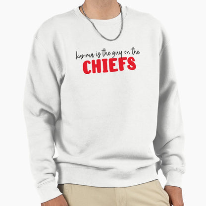 Copy Copy Karma Is Guy Chiefs Sweatshirt - Aesthetic Graphic for Adults - T-Shirt, Sweatshirt, Hoodie
