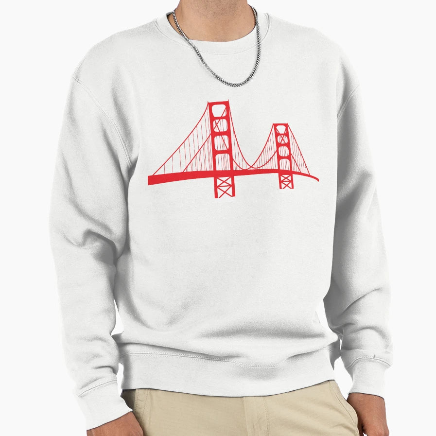 San Francisco Golden Gate Bridge Sweatshirt - Novelty Apparel Unisex - T-Shirt, Sweatshirt, Hoodie