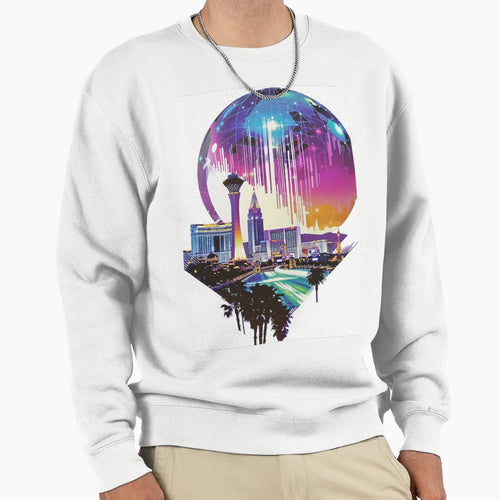City Nights 80S Vibes Vegas Sweatshirt - Novelty Apparel Unisex - T-Shirt, Sweatshirt, Hoodie