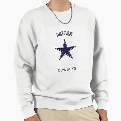 White Dallas Cowboys Sweatshirt - Fun Novelty Design Unisex - T-Shirt, Sweatshirt, Hoodie