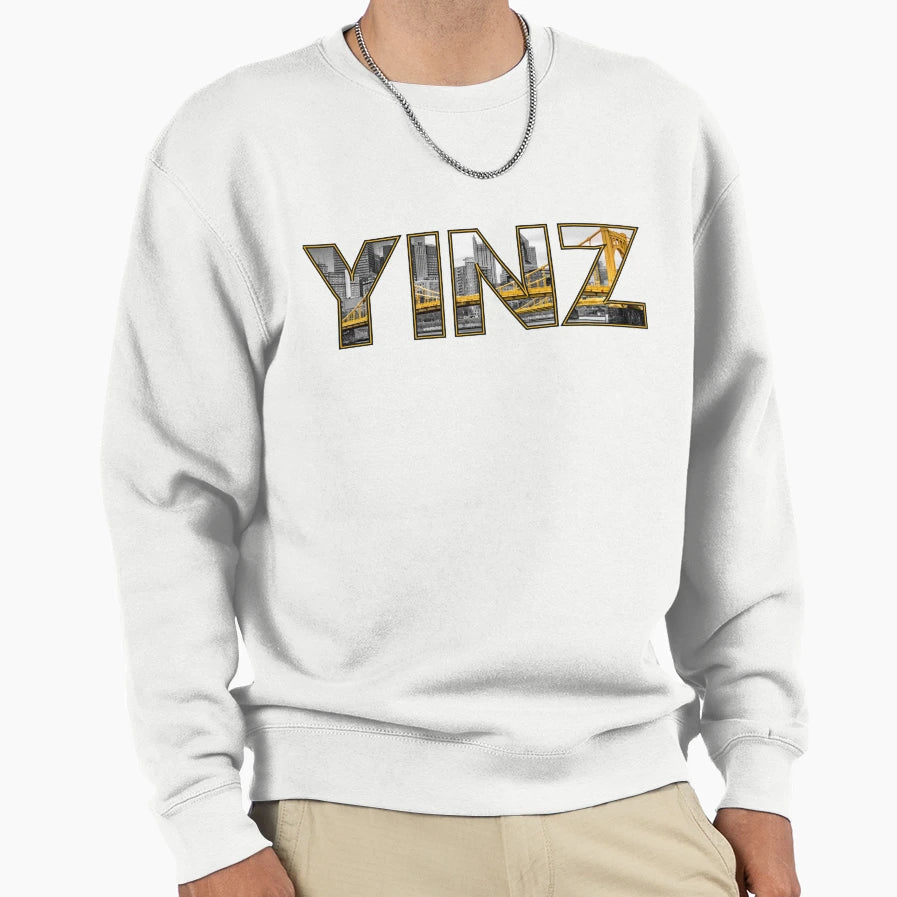 Yinz Pittsburgh Skyline Sweatshirt - Trendy Graphic Unisex - T-Shirt, Sweatshirt, Hoodie