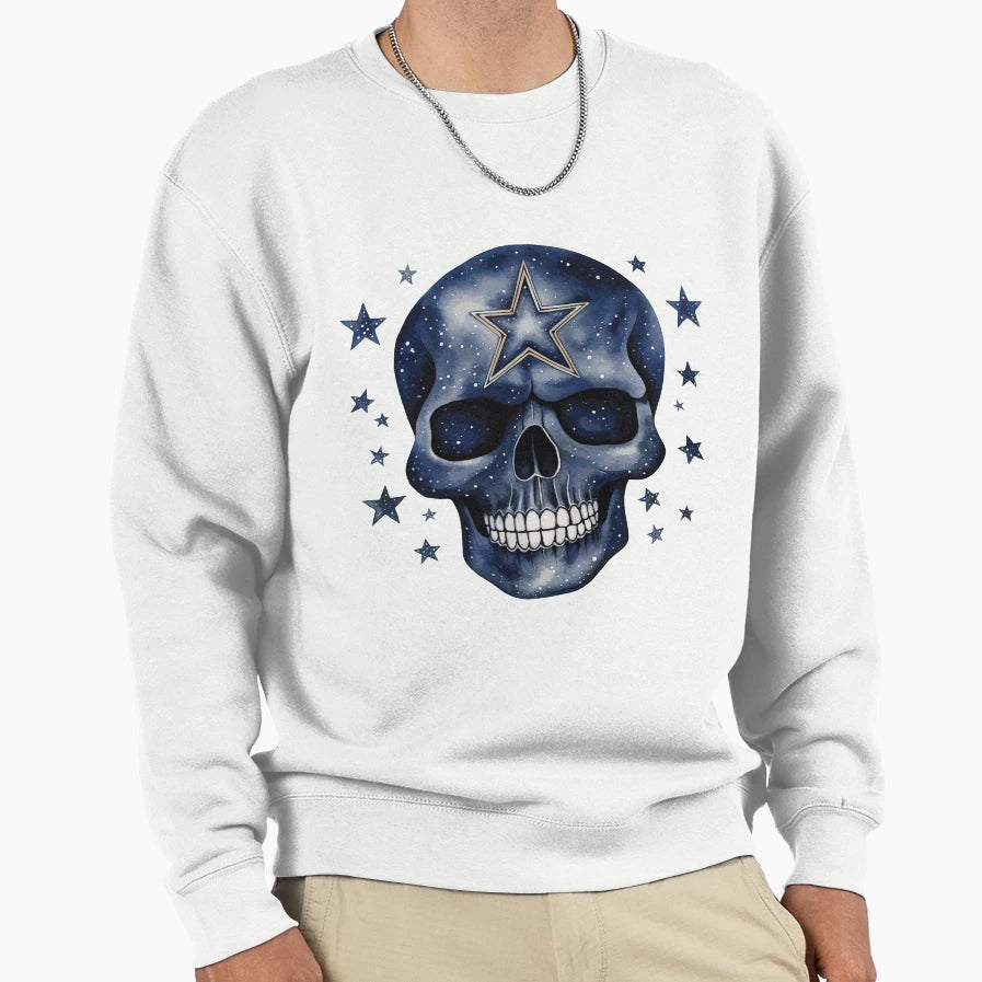 Watercolor Halloween Skull Sweatshirt - Trendy Graphic Men Women - T-Shirt, Sweatshirt, Hoodie
