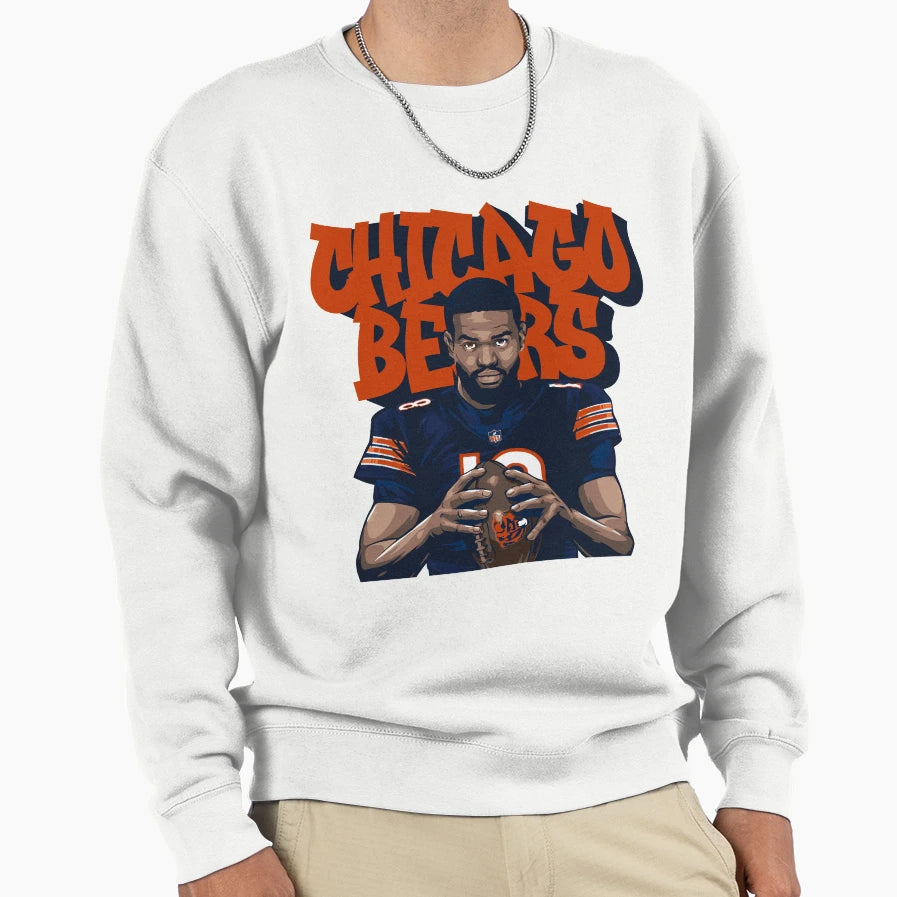 CW Chicago Bears Orange Graffiti Sweatshirt - Streetwear Style for Adults - T-Shirt, Sweatshirt, Hoodie