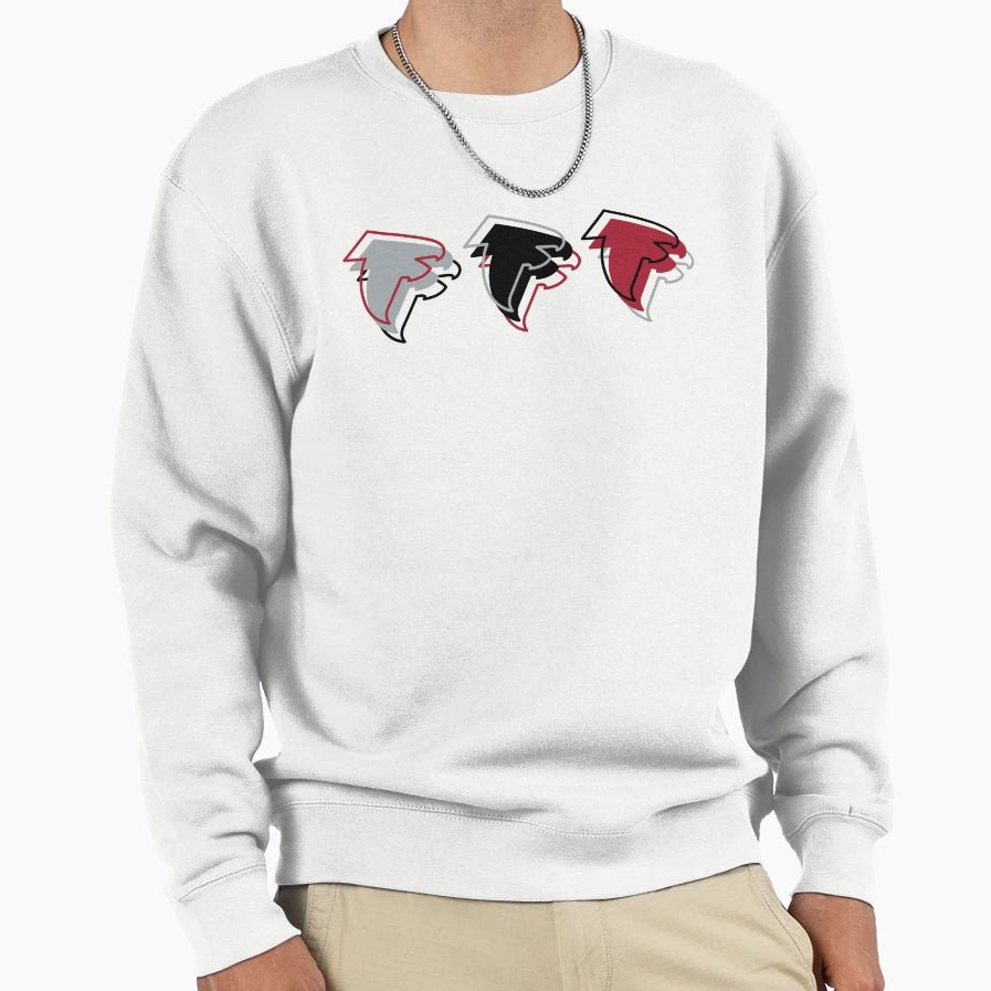 Falcons White Background Sweatshirt - Graphic Print Men Women - T-Shirt, Sweatshirt, Hoodie