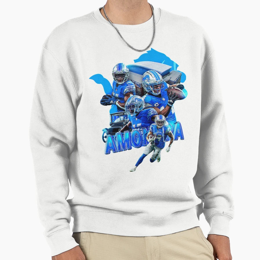 Amon Ra St Brown Lions Sweatshirt - Fun Novelty Design for Adults - T-Shirt, Sweatshirt, Hoodie