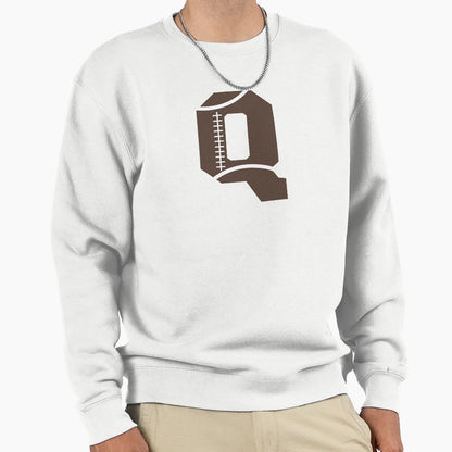 Personalized Football Initial Q Sweatshirt - Custom Art Print Men Women - T-Shirt, Sweatshirt, Hoodie