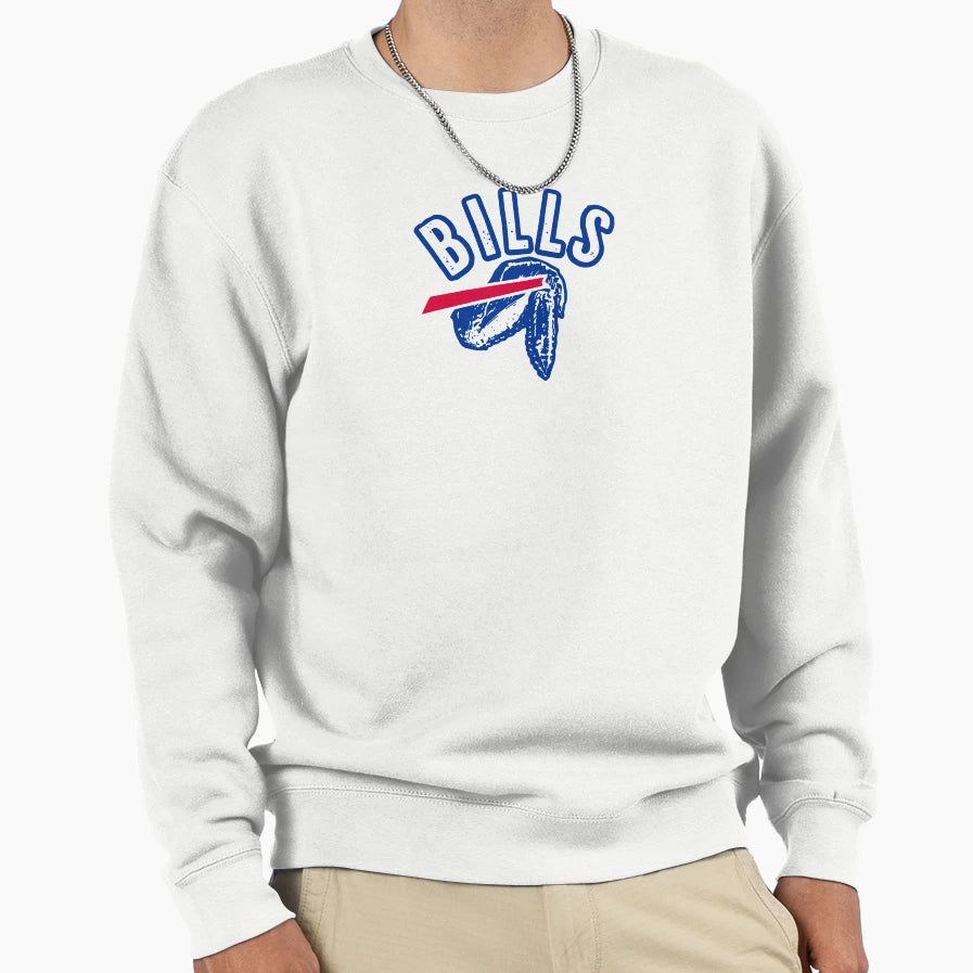 Bills Wing Sweatshirt - Aesthetic Graphic Men Women - T-Shirt, Sweatshirt, Hoodie