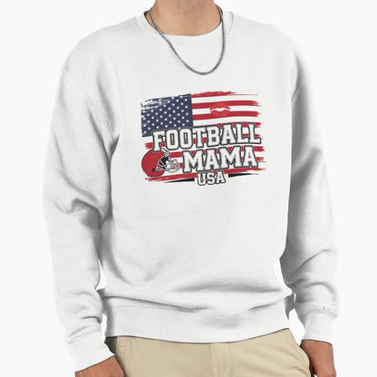 American Flag Football Mama Usa T-Shirt - Streetwear Style Men Women - T-Shirt, Sweatshirt, Hoodie