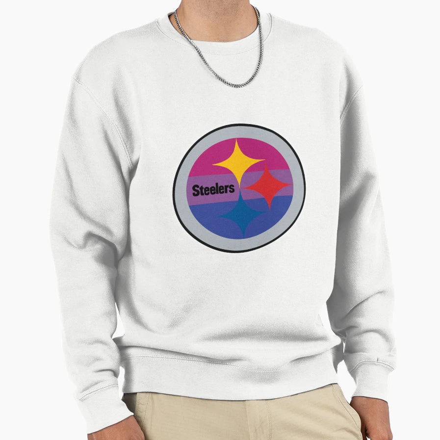 Bisexual Pride Steeler Logo 2 0 Sweatshirt - Novelty Apparel Unisex - T-Shirt, Sweatshirt, Hoodie
