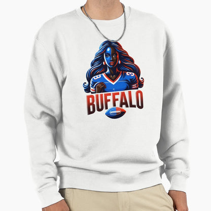 Buffalo Cyber Spirit Futuristic Art Sweatshirt - Streetwear Style Unisex - T-Shirt, Sweatshirt, Hoodie