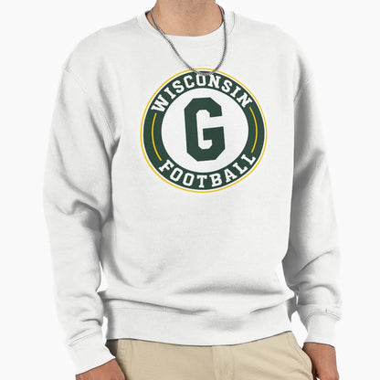 Wisconsin Football Round Badge Sweatshirt - Aesthetic Graphic Men Women - T-Shirt, Sweatshirt, Hoodie