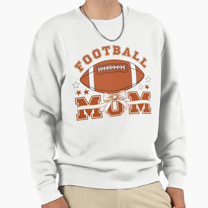 Proud Football Mom Bow And Stars Sweatshirt - Novelty Apparel for Adults - T-Shirt, Sweatshirt, Hoodie