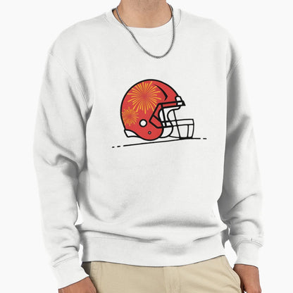 Fireworks Football Helmet Sweatshirt - Aesthetic Graphic for Adults - T-Shirt, Sweatshirt, Hoodie