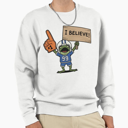 Football Fan Frog Sweatshirt - Casual Everyday Wear for Adults - T-Shirt, Sweatshirt, Hoodie