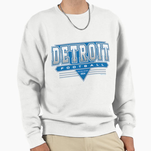 Detroit Football 90S Throwback Sweatshirt - Novelty Apparel for Adults - T-Shirt, Sweatshirt, Hoodie
